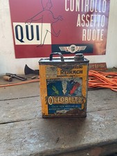 Lattina Olio Motore Oleoblitz Epoca Anni 30 Vintage Esso Lubra Shell Aeroshell