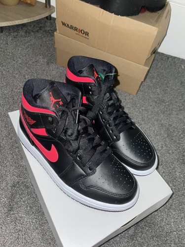 Jordan mid donna nero rosso - 1,