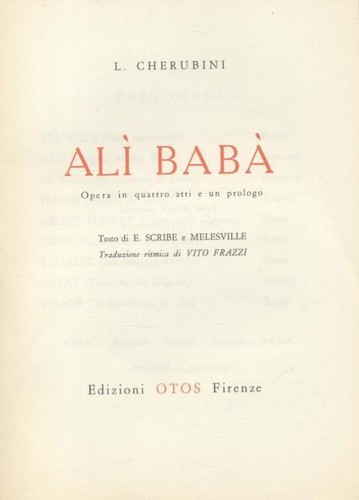 Cherubini luigi ali baba - cherubini, luigi.