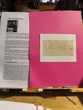 AUTOGRAFO ORIGINALE FABRIZIO