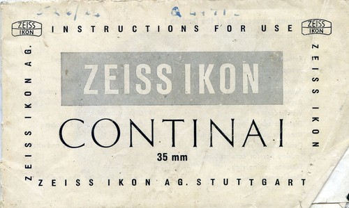 Zeiss ikon contina manuale - zeiss, i