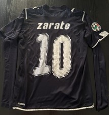 Mauro Zarate Match Worn Unwashed Lazio longslevees 2009/10 away Seria a vs Parma