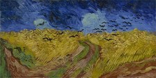Dipinto ad olio dipinto a mano Vincent van Gogh campo di grano sotto cieli minacciosi