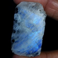 60,41 Cts Pietra Naturale Rainbow Moonstone Grezza Cabochon 22x39x7 Mm UR314