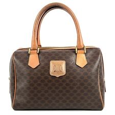 Borsa a mano CELINE 2way Macadam Boston borsa in pelle PVC vintage autentica #653