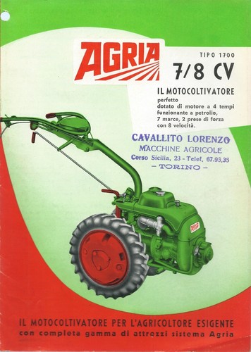 Depliant motocoltivatore agria - depliant,