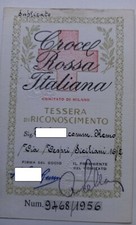 TESSERA CROCE ROSSA ITALIANA