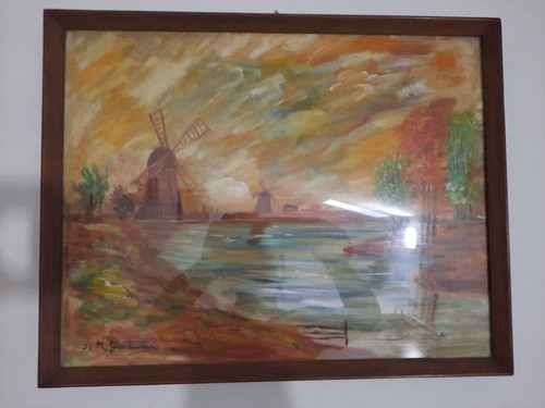 Quadro dipinto olio - , su