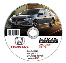 Honda Civic (2017-2020) manuale officina workshop manual su cd