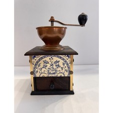 Macinacaffè Vintage Germania Ovest Ceramica Piano Rame Cassetto Legno