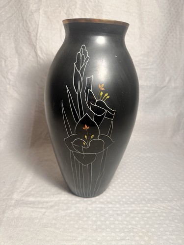 Vaso vetro nero murano - in,