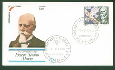 1983 ITALIA FDC FILIGRANO  50 ANNI DALLA NASCITA ERNESTO TEODORO MONETA