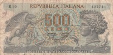 Banconota Italia 500 Lire