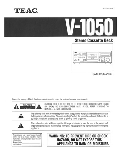 Teac 1050 cassette - v,