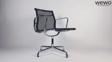 Vitra Charles Eames EA 108 -Chair antracite tessuto a rete girevole cromo