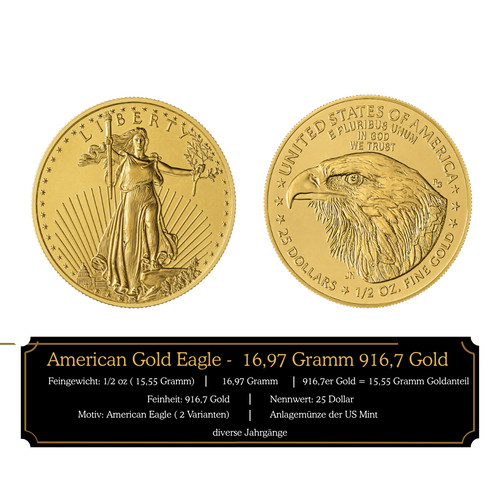 Usa american gold eagle - 25,