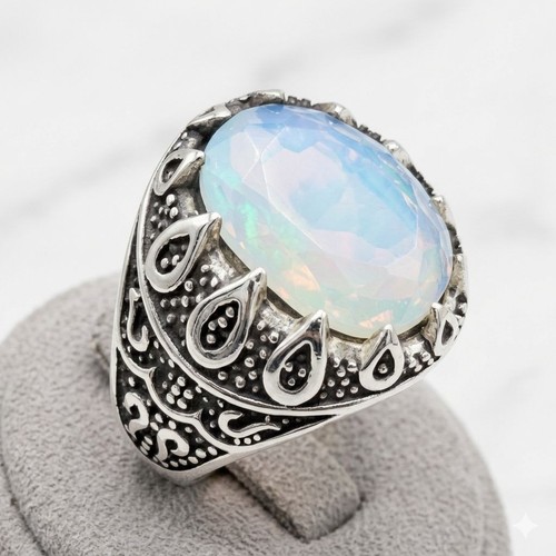Anello pietra luna naturale - pietra,