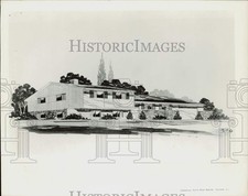 1963 Press Photo Architect's