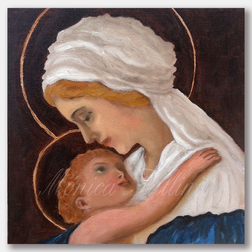 Quadro olio religioso arte