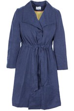 Sheego Mantella Corta Cappotto Frock Giacca Blazer Donna Taglia Blu 46 48 50 52