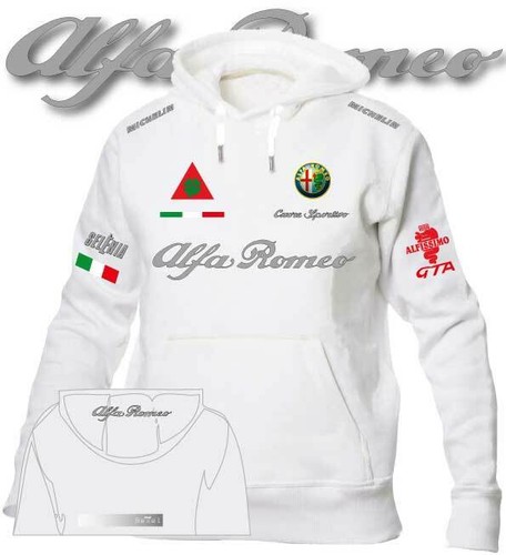 Felpa hoodie printed - , argento