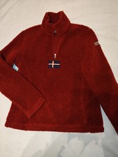 Maglione Napapijri vintage in pile sherpa 1/4 zip S donna