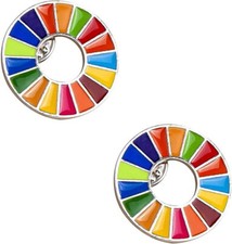 2X Spilla obiettivi sviluppo sostenibile 17 colori regalo SDGs sostenibilità UNP