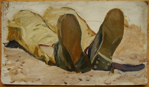 Dipinto olio sovietico ucraino