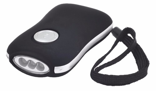 Torcia dinamo nera led - nera, 3