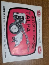ORIGINALE !!! Catalogo ricambi motocoltivatore MAB TALPA
