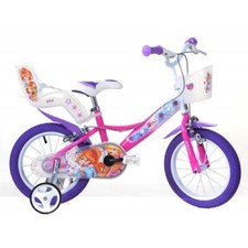 Bicicletta Winx 16 Pollici Bici Bimba 4 5 6 7 Parafanghi Cestino Rotelle Bambina