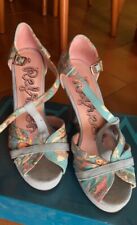 scarpe donna intrecciate con tacco colorate 