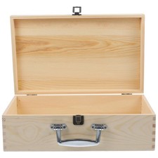 Cassa del in legno in bianco senza carattere fai -da -te con chiusura di