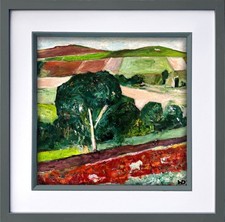 QUADRO OLIO ORIGINALE NUOVO 43cm X 43cm Frutta Natura Morta Schizzo Arte Di Artista