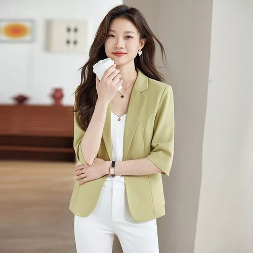 Blazer donna elegante verde - blazer,