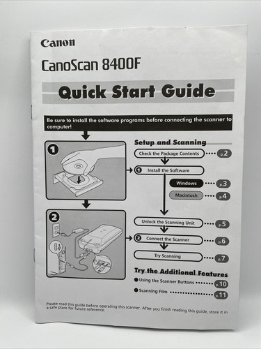 Canon canoscan 8400f scanner - canoscan,