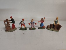 Presepe Personaggi Mini Venditori Ambulanti Lotto 5 Pezzi Vintage