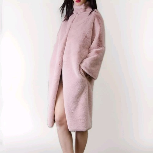 Cappotto ecopelliccia rosa - in,