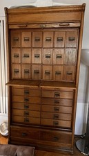 mobile schedario in legno di rovere massello 