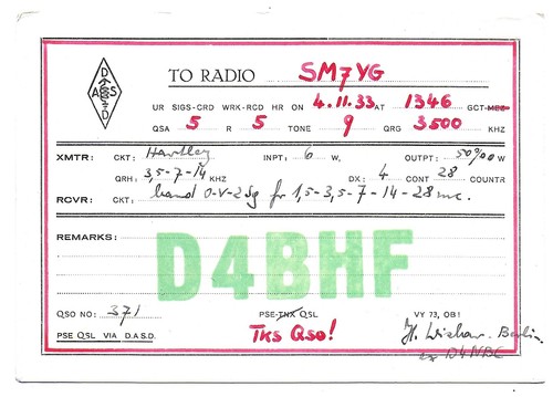 Qsl radio d4bhf berlino - qsl,