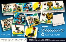 6 Vari Vue Gomma Masticare Collezione Immagine Rotante Funny Flicker USA 1960er