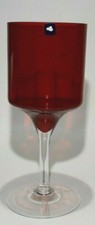 Vaso Candeliere Vetro Rosso