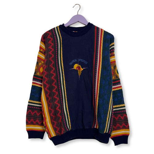 Maglione vintage blu - maglione, fantasia