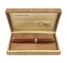 Omas A.M.87 148mm oversize briarwood  fountain pen NEW old stock in box READ