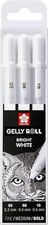 Gelly Roll Basic White Gel Pen Set Da 3, Dimensioni Assortite | Penne Coprenti p