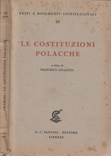 Costituzioni polacche - polacche.,
