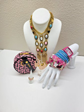 Authentic Versace  round bag small with matching fashion jewely set