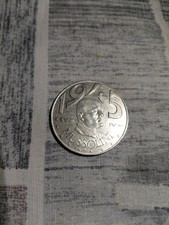 Moneta Di Fantasia Mussolini 20 Lire Argento 1945  Seconda Guerra Mondiale 