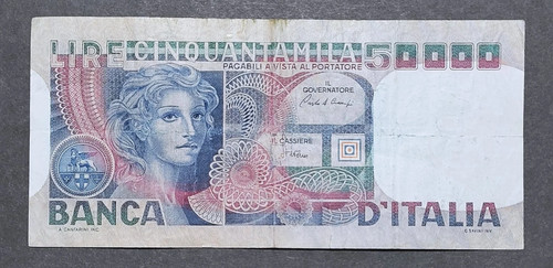 50000 lire volto - 50000, donna