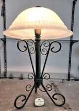 LAMPADA VETRO E FERRO BATTUTO STILE CLASSICO LUME VINTAGE ANTIQUARIATO MODERNO